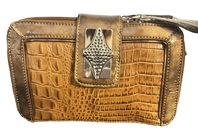 Bandolera Madi Claire Presley Croco - Bronce - NUEVA Foto 1 de 4