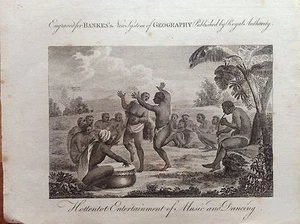Dancing Party Music Dance Hottentot People Engraving Bankes Cooke 1775 Africa - Picture 1 of 1