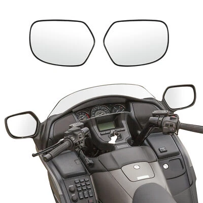 Par de espejos retrovisores laterales transparentes de vidrio aptos para Honda GoldWing GL1800 2001-2017 Foto 1 de 4