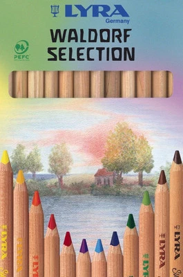 12 Lyra Waldorf Super Ferby Selection Buntstift Farbstift Malstift Jumbo Natur