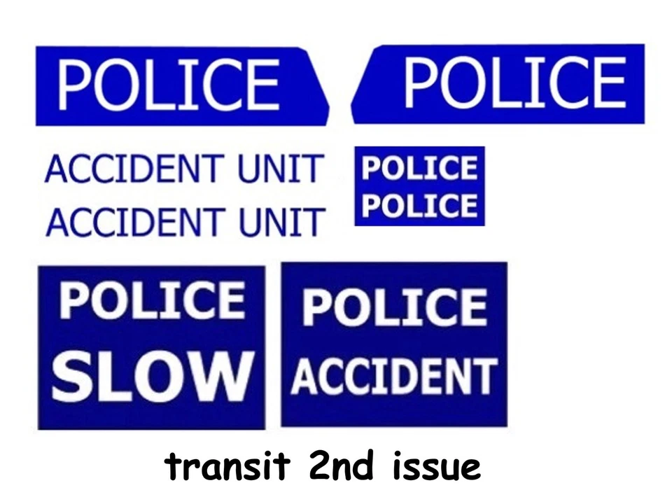 DINKY FORD TRANSIT POLICE REPLACEMENT STICKER SET 2ND ISSUE - Image 1 of 1