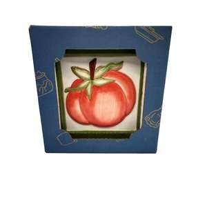 Vintage Treasure Craft Tomato Trivet Square Tile Wall Hanging 6" x 6" New in Box - Picture 1 of 5