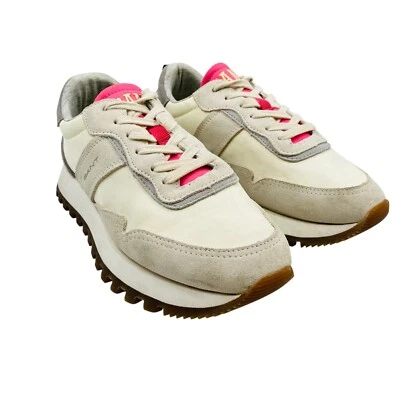 GANT Mujer Beige Gris Gamuza Cuero Tenis Zapatos EUR 40 UK 6.5 US 8.5 Foto 1 de 4