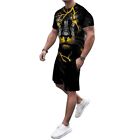 Cool And Casual Men's Summer Sweatsuit 2 Piece Set With T Shirt & Shorts