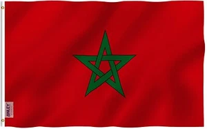 Anley Fly Breeze 3x5 Foot Morocco Flag - Moroccan National Flags Polyester - Picture 1 of 6