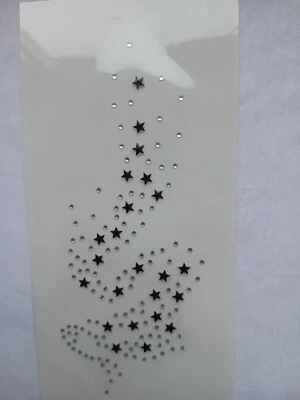 Hotfix Strass Bügelbild Stern Sternbild Chrystal  Schwarz 190920 - Bild 1 von 2