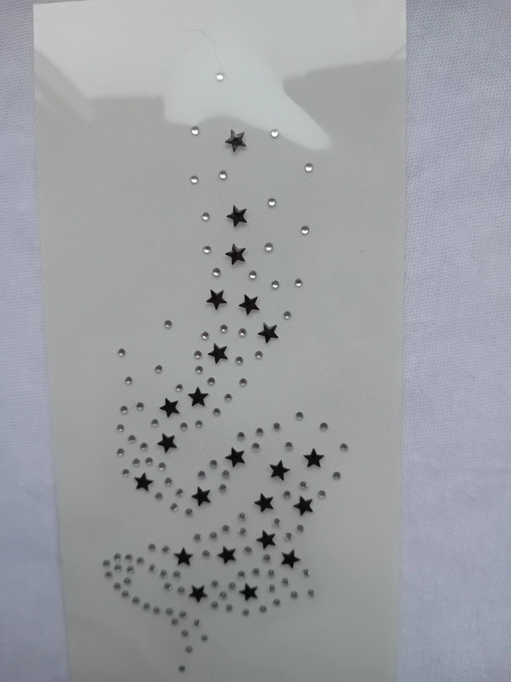 Hotfix Strass Bügelbild Stern Sternbild Chrystal / Gold 190920