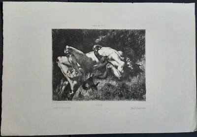 IXION précipité dans les enfers par E. Delaunay 1876 Gazette des Beaux-Arts - Photo 1/3