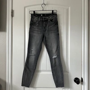 KUT from the Kloth Connie Ankle Skinny Distressed Gray Wash Jeans Size 2 - Picture 1 of 13
