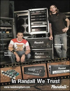 Amplificador de guitarra Sevendust John Connolly Clint Lowery 2005 Randall impresión de anuncio - Imagen 1 de 3