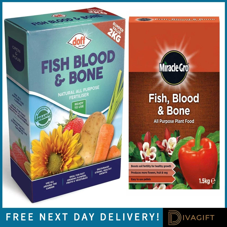 DOFF FISH BLOOD BONE ORGANIC FERTILISER TREES PLANTS FRUIT VEGETABLES PLANT FOOD FEED