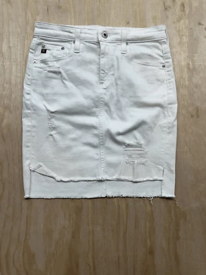 Adriano Goldscmied The Erin Pencil Skirt White 27R Distressed Denim - Image 1 of 4