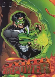 DC Outburst 1996 Fleer/Skybox Maximum Firepower Insert Card 8 of 20 Green Latern - Imagen 1 de 2