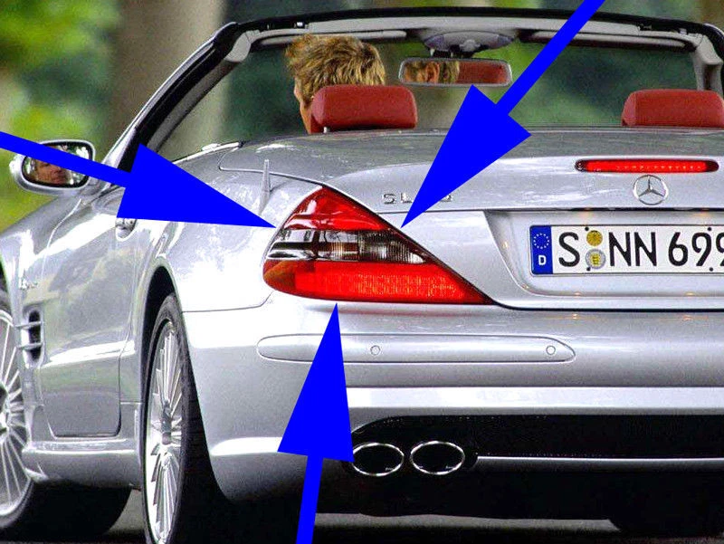 MERCEDES BENZ SL R230 SL55 AMG 2003-2006 LUZ TRASERA IZQUIERDA ORIGINAL NUEVO Foto 1 de 1