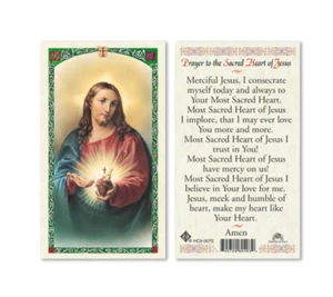 Gebet zum Heiligsten Herzen Jesu - Paperstock Holy Card HC9-007ENL - Bild 1 von 1