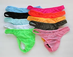 K040 Hot Mens Sexy Thong Silky Soft Tricot Knit Smooth - Picture 1 of 10