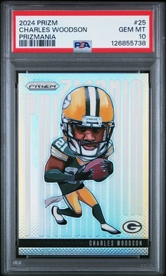 126855738 Charles Woodson 2024 Panini Prizm #25 Prizmania PSA 10 Foto 1 de 3
