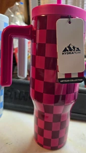 VASO HYDRAPEAK Colección Artesanal ROSA A CUADROS AISLADO 40 OZ - Imagen 1 de 1