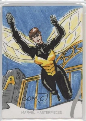 2022 Upper Deck Marvel Masterpieces 1/1 Jean Sinclair #MM173 Auto Sketch 0nr3 - Image 1 of 3