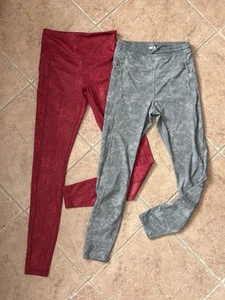 Zyia Active Bundle 2 Pair of Leggings Grey & Red Size 2 - Picture 1 of 14