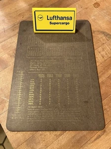Vintage Lufthansa Airlines Supercargo Clipboard Clip Board Calendar 1966-1970 - Picture 1 of 6