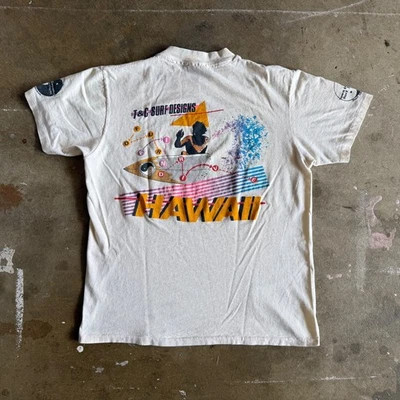 80s VINTAGE T & C SURF DESIGNS HAWAII T-SHIRT SZ M TOWN & COUNTRY SURFER SURFING - Image 1 of 4