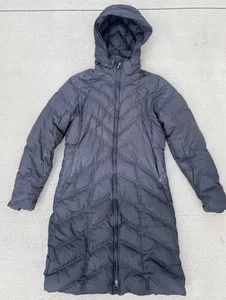 Patagonia Womens Downtown Loft Parka Hooded Down Puffer Sz Small Black Long - Picture 1 of 3