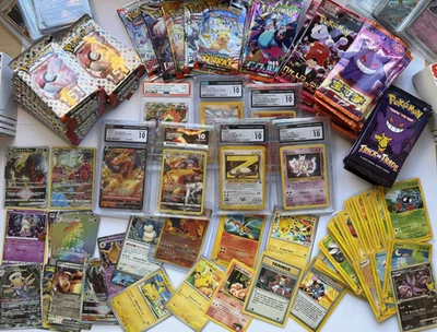 Paquete de cartas Pokemon, Pack sellado garantizado en cada pedido, 15 cartas + 1/10 SLAB Foto 1 de 3