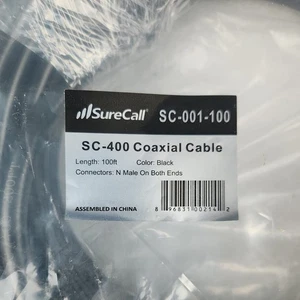 SureCall 100-Ft Low Loss LMR-400 Cable Black SC001-100.  FREE SHIPING - Picture 1 of 3