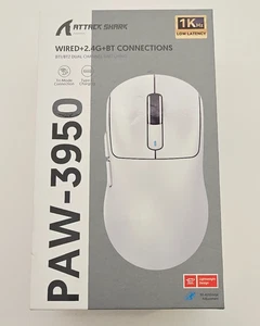 Attack Shark Ultralight Wireless PAW3950 X3MAX Gaming Mouse Black - Picture 1 of 5