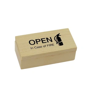 Open In Case Of Fire Surprise Box Gag Gift Practical Joke Office Prank Toy Trick - Picture 1 of 2