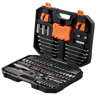 Mechanics Tool Set and Socket Set 1/4in 3/8in Drive 145 Pcs SAE and Metric - Image 1 of 4