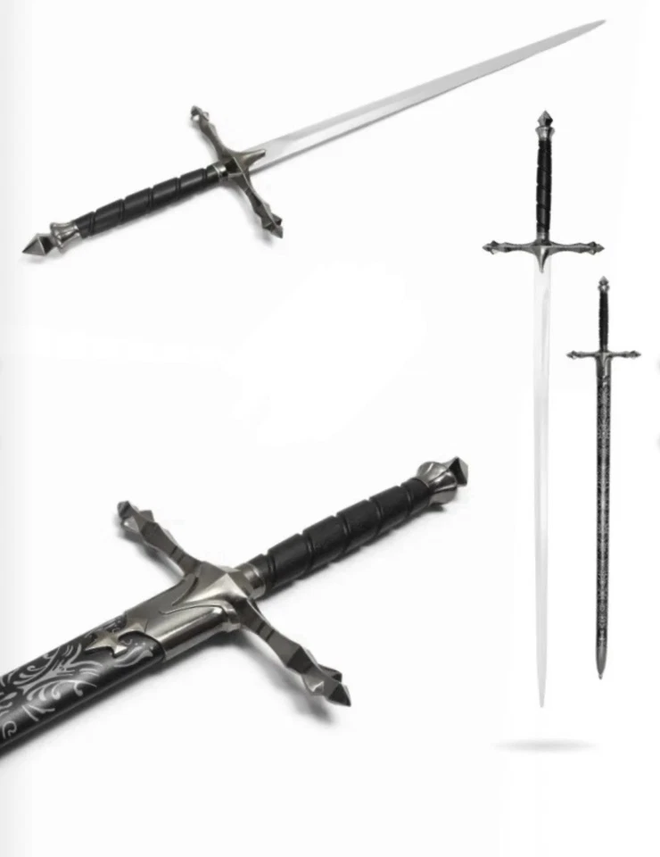 Vampire’s Son Black Heirloom Sword Unsharpened Metal 38” With Scabbard - Image 1 of 1