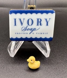 Ivory Soap and Yellow Duck Trinket~Porcelain Hinged Box~PHB Midwest Cannon Falls - Picture 1 of 9