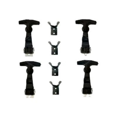 4x Buyer Products Rubber Hood Latch Bungee Latch Battery Latch W/ Bracket&Pin  - Image 1 of 3