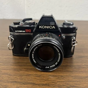 Konica AutoReflex TC 35mm SLR Film Camera Hexanon AR 50mm f/1.7 Lens Untested - Picture 1 of 12