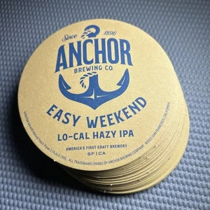 Anchor Brewing Easy Weekend  Beer Coaster San Francisco CA Lot of 24 - Picture 1 of 2