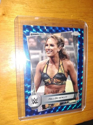 2025 Topps Chrome WWE - Fallon Henley #86 Blue Geometric Refractor 48/99 - Image 1 of 3