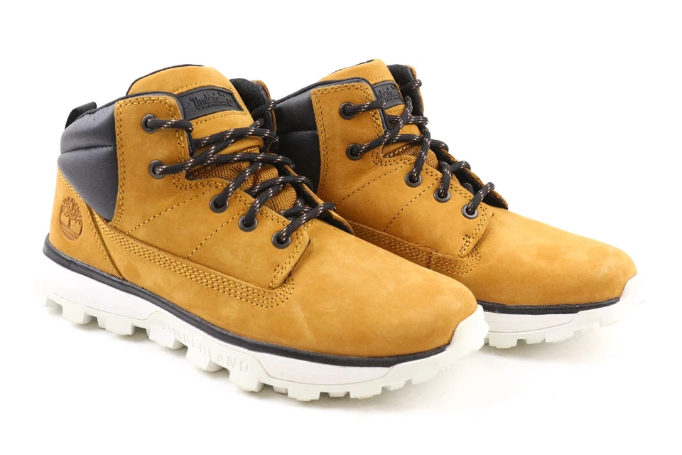Timberland A26MN Garçon Marron Chaussures Cuir EU37 UK4 Lacet Rebotl Amande Bout - Photo 1/4