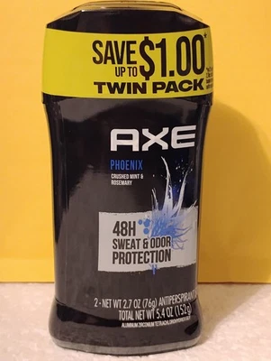 Paquete doble antitranspirante AXE Phoenix 48H protección contra sudor y olores aplastado como nuevo + Foto 1 de 4