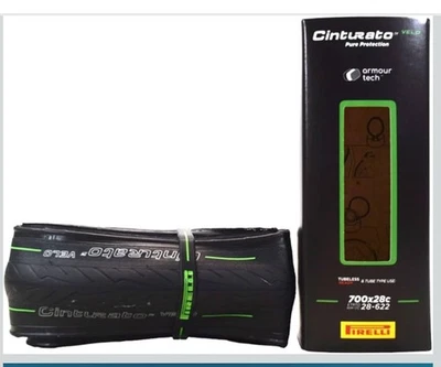 Pirelli Cinturato Velo TLR 28-622 (700x28C) Folding Tubeless Ready Tire - Black - Image 1 of 4
