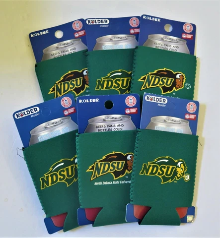 SIX NORTH DAKOTA STATE BISON, NEOPRENE POCKET CAN KADDYS FROM KOLDER (CLOSEOUT) Cover