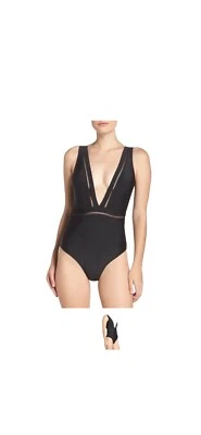 Nuevo traje de baño Ted Baker London Starza de una pieza negro talla US 8 para mujer Foto 1 de 4