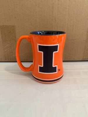 Illinois Fighting Illini NCAA 14oz Coffee Mug Cup Logo Brands New - Image 1 of 2