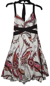 Ruby Rox Juniors Paisley Babydoll Halter Mini Dress 7 Y2K Tulle Whimsical Fairy - Picture 1 of 11