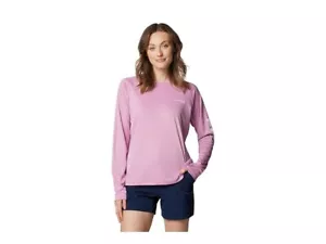 Columbia PFG Tidal Tee II Omni-Shade™ T-Shirt Women's L Tiki Pink Long Sleeve - Picture 1 of 17