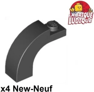 Lego 4x Stein Brick Bogen Arch 1x3x2 Kurve Curved Top schwarz/black 6005 NEU - Bild 1 von 1