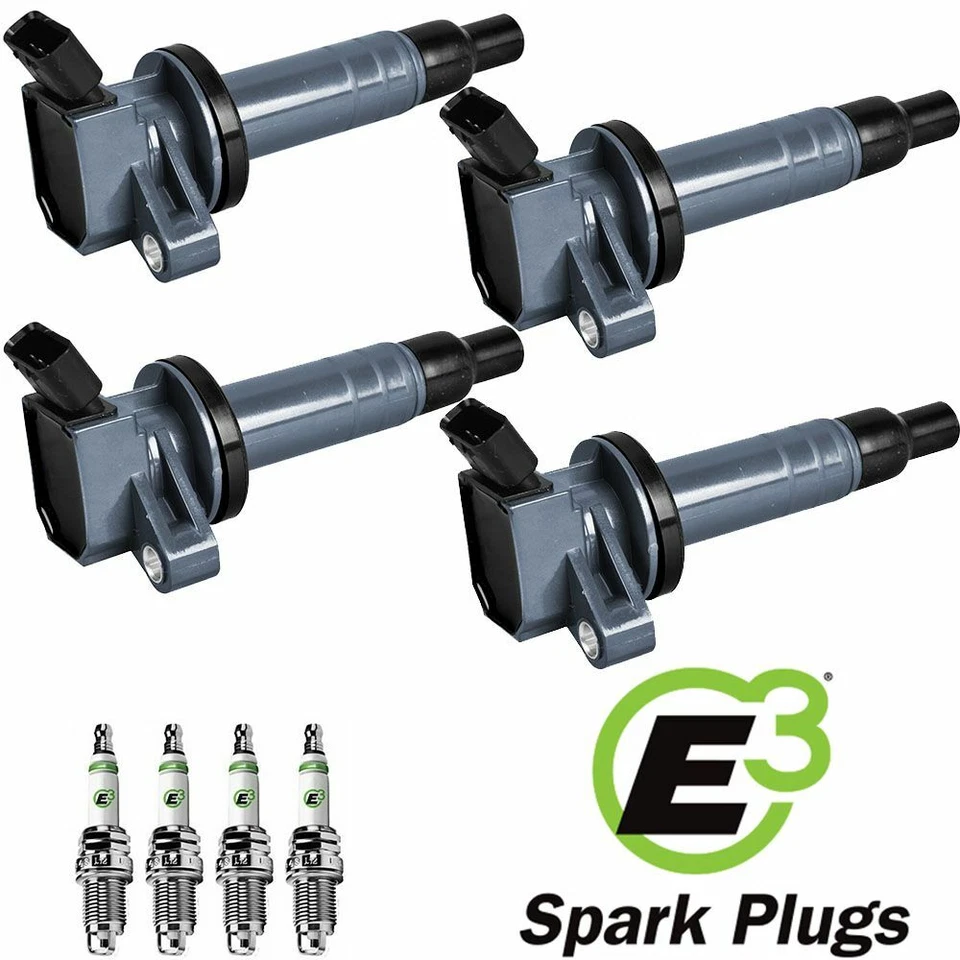 Bobina de encendido y bujía premium E3 para Toyota Corolla Matrix Celica UF247 Foto 1 de 4