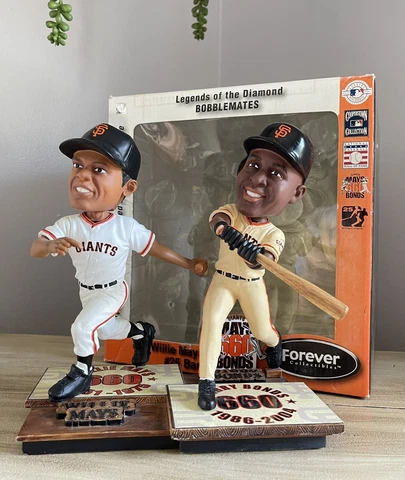 BARRY BONDS & WILLIE MAYS San Francisco Giants MLB “660 HR Club” Bobblehead NIB! Cover