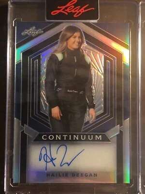 2023 Leaf Metal Continuum Hailie Deegan NASCAR AUTO AUTOGRAPH 60/121 - Image 1 of 2